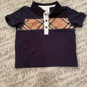 12 mo Burberry collared t shirt